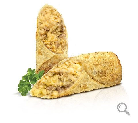 Sausage, Egg, and Cheese Egg Roll